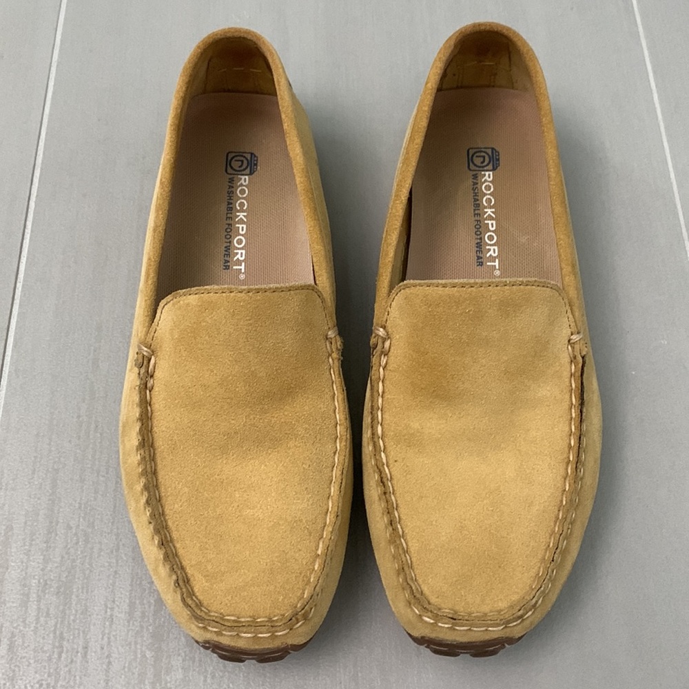 ❤️ROCKPORT Women’s Driving Shoes Loafers - NWOT - Tan Leather - Washable - Sz 6W